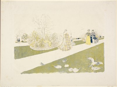 De tuin van Tuilerieën door Édouard Jean Vuillard