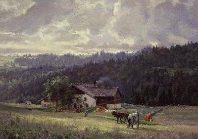 Chez Sandoz a la Joux Perret door Edouard Jeanmarie