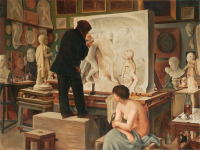 De Studio van Mijn Vader door Edouard Joseph Dantan