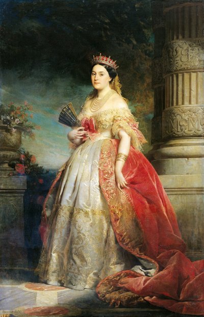 Mathilde Laetitia Wilhelmine Bonaparte (1820-1904) 1861 door Edouard Louis Dubufe