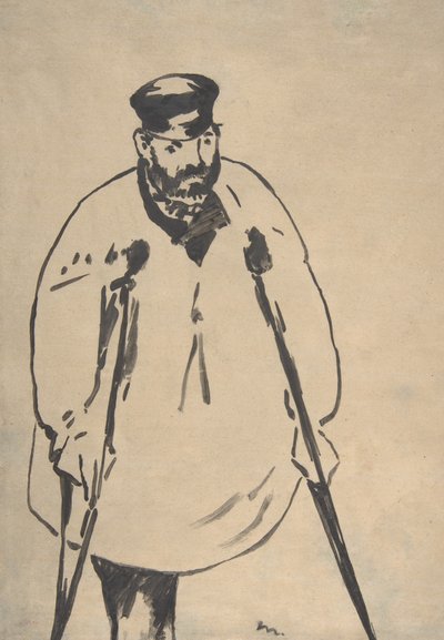 Een Man op Krukken, 1878 door Édouard Manet