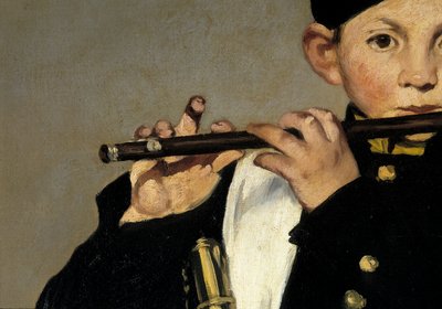 Een fluitspeler (detail) door Édouard Manet