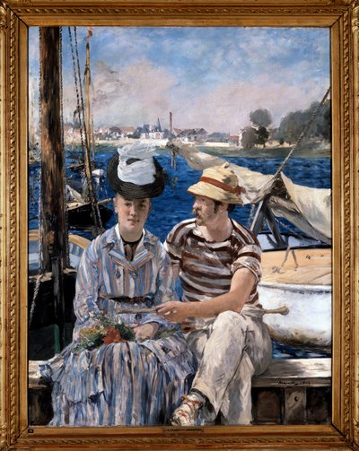 Argenteuil: koppel in roeikleding door Édouard Manet