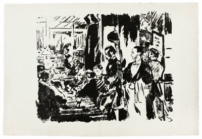 In het café (onuitgegeven plaat) door Édouard Manet