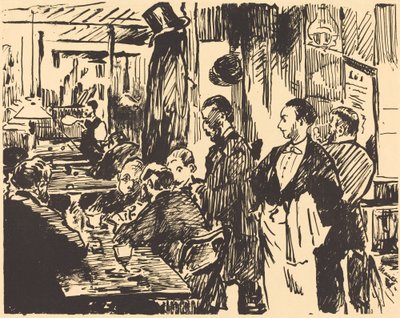 In het Café Au café, 1869 door Édouard Manet