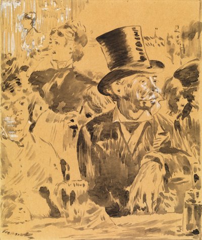 In het Café, ca. 1880 door Édouard Manet
