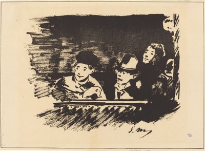 Au Paradis In het balkon, eind 19e eeuw door Édouard Manet