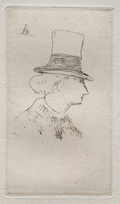 Baudelaire de profil door Édouard Manet