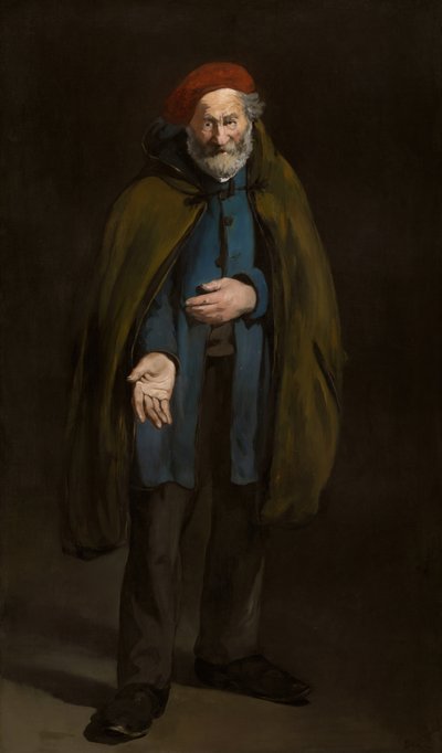 Bedelaar met een duffeljas filosoof, 1865-1867 door Édouard Manet