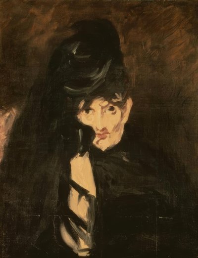 Berthe Morisot met Rouwhoed en Lange Sluier door Édouard Manet