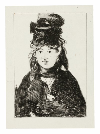 Berthe Morisot in zwart door Édouard Manet