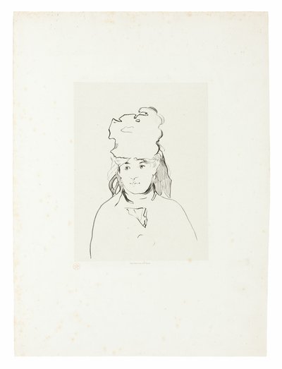 Berthe Morisot in Silhouet door Édouard Manet
