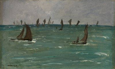 Boten bij Berck-sur-Mer door Édouard Manet