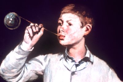 Jongen die bellen blaast, (detail), 1867 door Édouard Manet