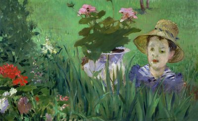 Kind in de bloemen (Jacques Hoschede), 1876 door Édouard Manet