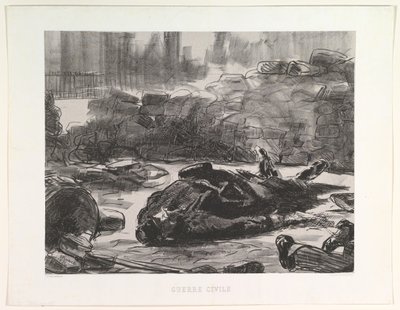 Burgeroorlog Guerre Civile, 1871-73, gepubliceerd 1874 door Édouard Manet