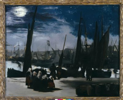 Maanlicht over de haven van Boulogne door Édouard Manet