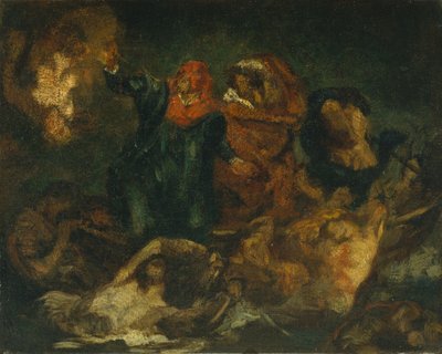Kopie naar Delacroixs Bark van Dante door Édouard Manet