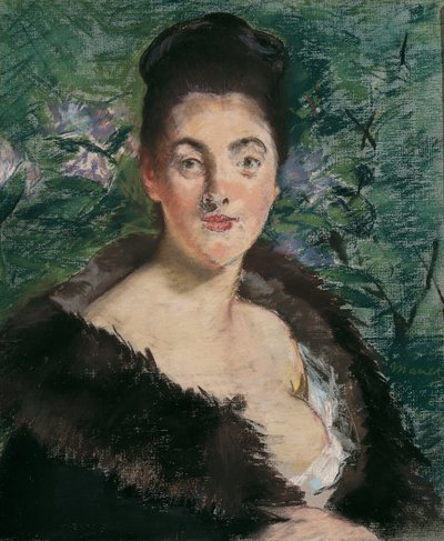 Dame in bont door Édouard Manet