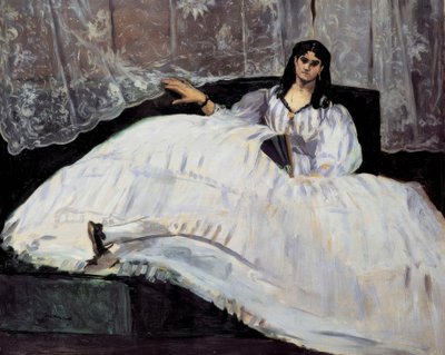 Dame met waaier door Édouard Manet