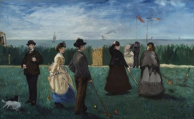 Het kroketspel in Boulogne door Édouard Manet