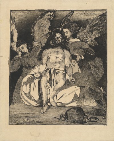 Dode Christus met Engelen, 1866-1867 door Édouard Manet