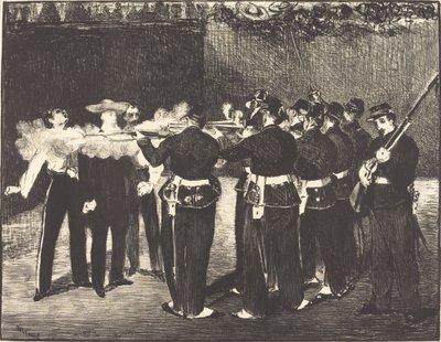 De Dood van Maximiliaan in Queretaro door Édouard Manet