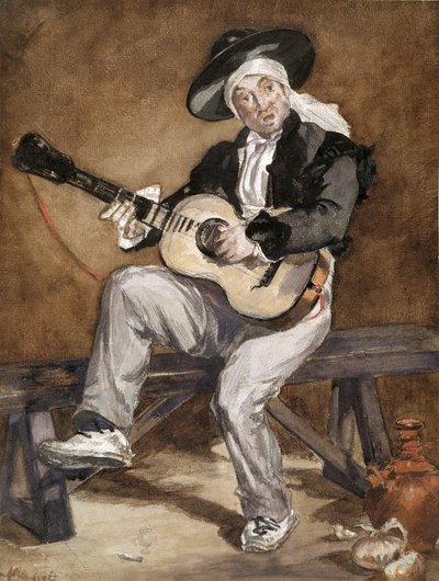 Frans:  Le Chanteur espagnol De Spaanse zanger door Édouard Manet