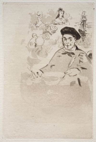 Frontispice voor een editie van Les Ballades door Theodore de Banville door Édouard Manet