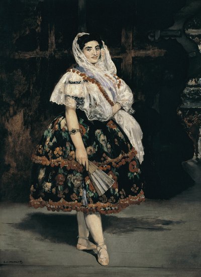 Volledig portret van Lola de Valencia door Édouard Manet