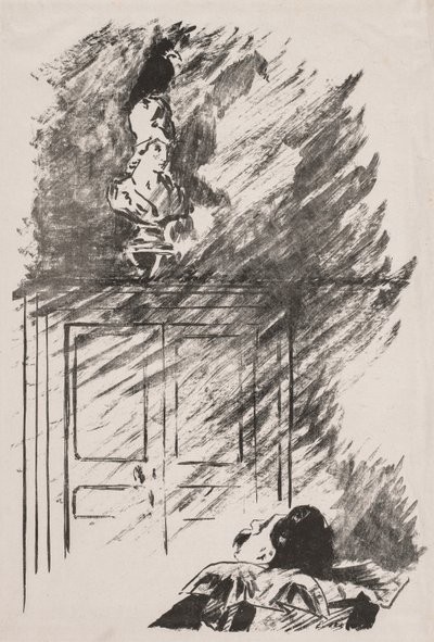 Illustratie voor De Raaf van Edgar Allan Poe door Édouard Manet