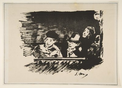 In de bovenste galerij Au Paradis, 1877 door Édouard Manet