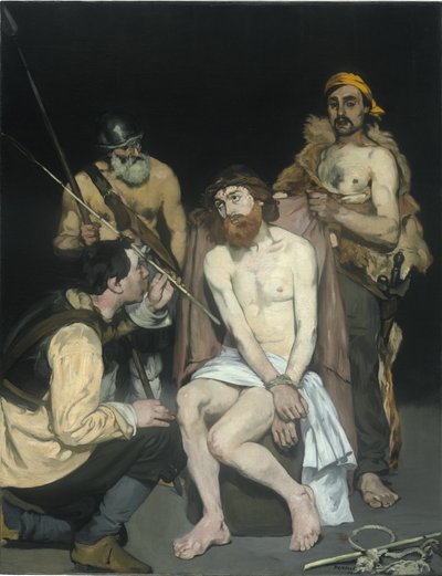 Jezus Bespot door de Soldaten, 1865 door Édouard Manet