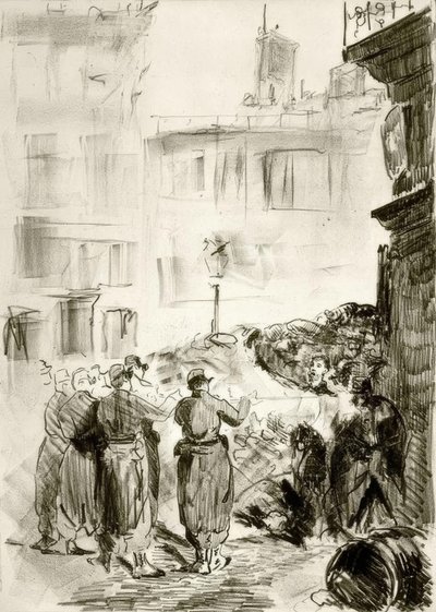 De barricade door Édouard Manet