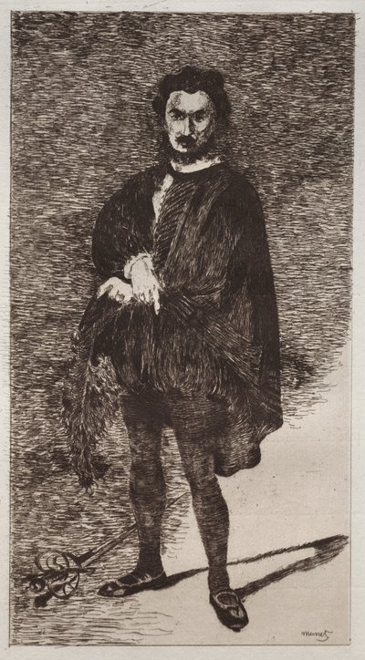 De tragische acteur door Édouard Manet