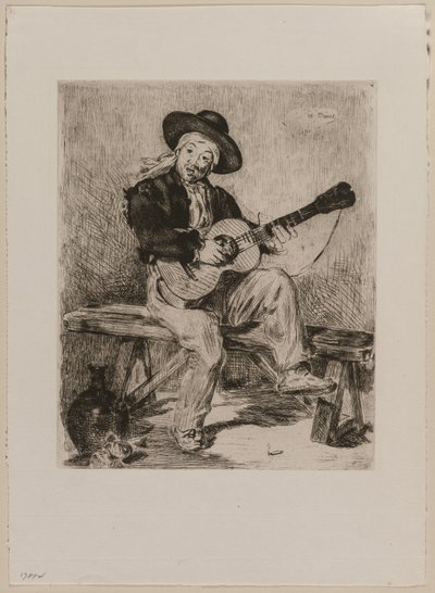 Le Guitarrero door Édouard Manet