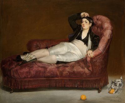 Liggende jonge vrouw in Spaans kostuum door Édouard Manet