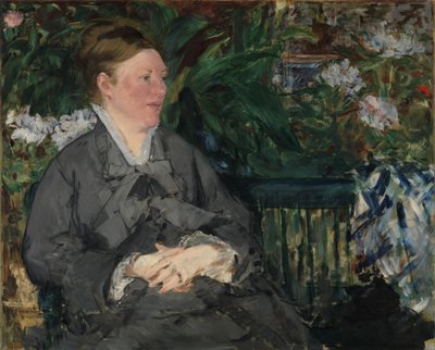 Madame Manet in de Serre door Édouard Manet