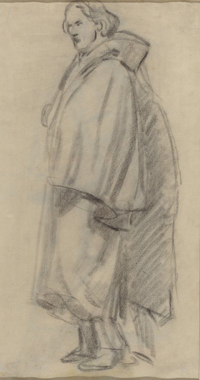 Man die een Mantel Draagt [verso], 1852-1858 door Édouard Manet