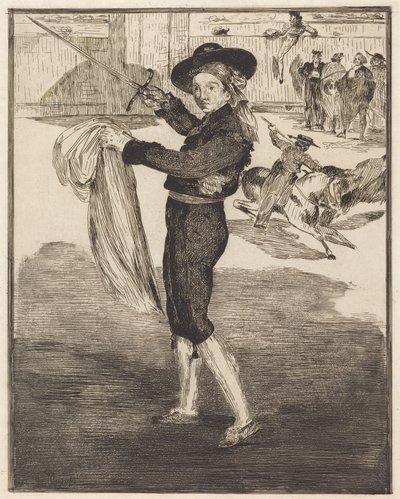 Mlle. Victorine in het kostuum van een "Espada" (L