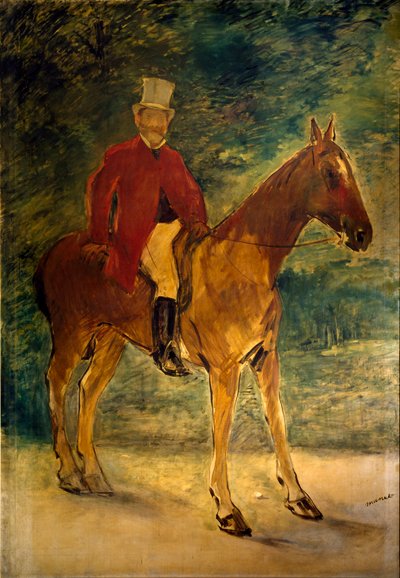 Monsieur Arnaud te paard, schilderij door Edouard Manet, 1875 door Édouard Manet