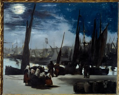 Maanlicht op de haven van Boulogne door Édouard Manet