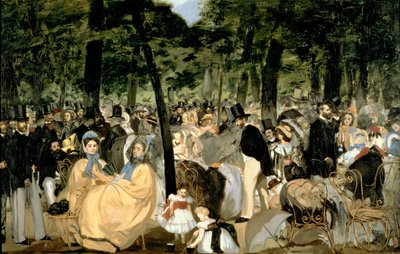 Muziek in de Tuilerieën door Édouard Manet