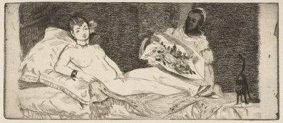 Olympia kleine plaat door Édouard Manet