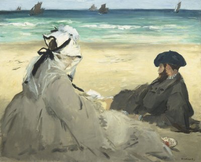Op het strand door Édouard Manet