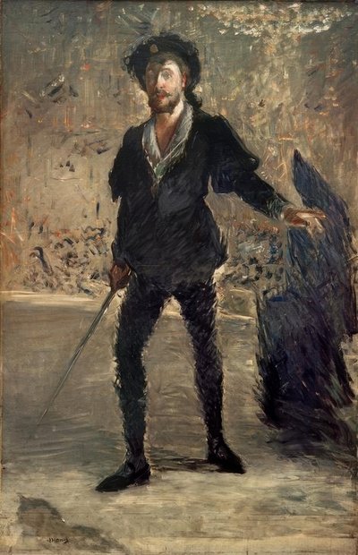 Portret van Faure in de rol van Hamlet door Édouard Manet