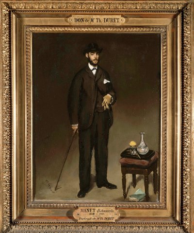 Portret van Theodore Duret, verzamelaar en kunstcriticus door Édouard Manet