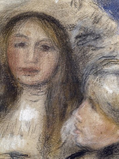 Portret van Berthe Morisot en haar dochter Julie Manet door Édouard Manet