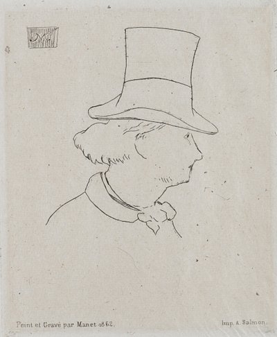 Portret van Charles Baudelaire 1821-1867 door Édouard Manet