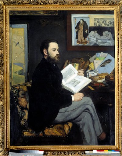 Portret van Emile Zola (1840-1902) door Édouard Manet